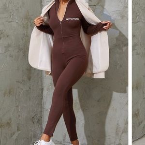 PLT Brown Jumpsuit
